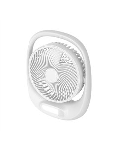 Ventilador Inalambrico Sobremesa Aguila Blanco 5w 3vel Recargable C/luz