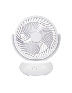 Ventilador Inalambrico Sobremesa Bengali Blanco 5w 3vel Recargable C/luz 2