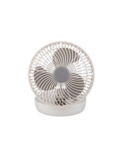 Ventilador Inalambrico Sobremesa Pacheco Blanco/gris 5w 3vel Recargable C/luz 2