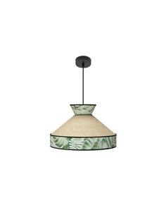 Colgante Constantinopla 1xe27 Beis/verde Regx40x40cm