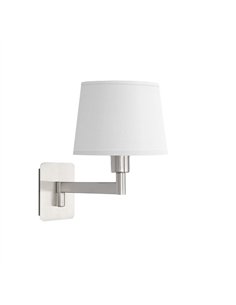 Aplique Cueza 1xe14 Niquel/blanco 24x15x28cm