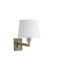 Aplique Cueza 1xe14 Cuero/blanco 24x15x28cm