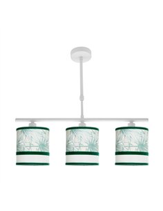 Lampara Caledonia 3xe14 Blanco/verde Regx55x14cm
