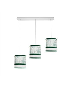 Regleta Caledonia 3xe27 Blanco/verde Regx65x16cm