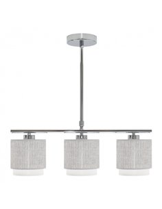 Lampara Kenya 3xe14 Gris/blanca Regx56x14 Cm