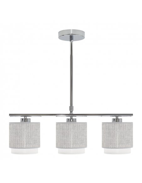 Lampara Kenya 3xe14 Gris/blanca Regx56x14 Cm