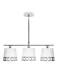 Lampara Dalia 3xe14 Blanco/plata Regx56x16 Cm