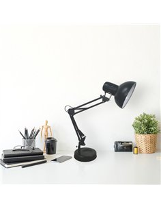 Flexo Articulable Rutilo 1xe27 Negro Mate 57x39x15 Cm 2