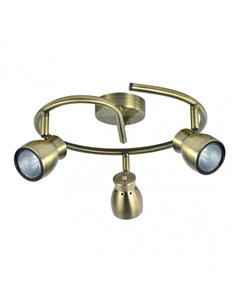 Plafon Chacho 3xgu10 Cuero 14x30x30 Cm