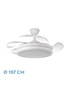 Ventilador Bayomo 59w 6980lm Blanco 4 Aspas Desp. 34