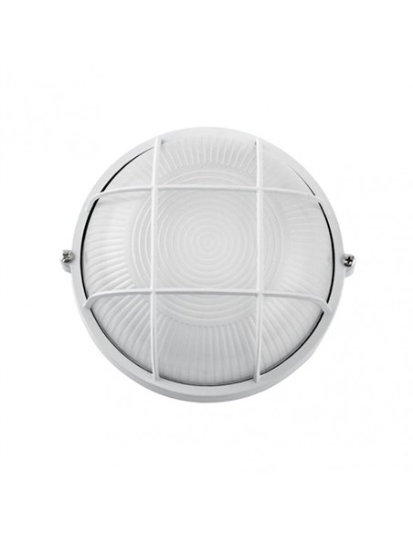 Aplique Ext. Aluminio Apus Pequeño 1xe27 Blanco  9x17
