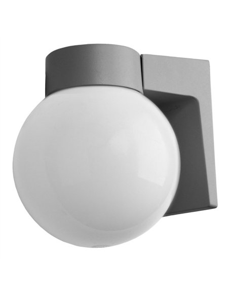 Aplique Exterior Aluminio Procyon 1xe27 Gris  18x15x18 Cm  Ip4