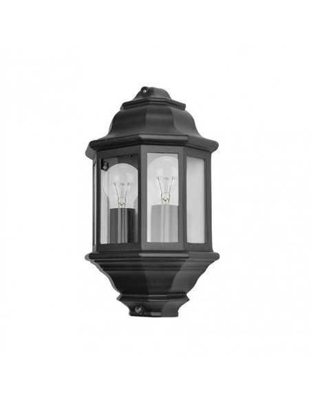 Aplique Exterior Aluminio Shaula 2xe27 Negro Ip44 38