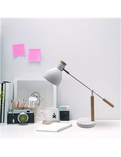 Flexo Biel 1xe27 Blanco/haya 48x15x50 Cm 2