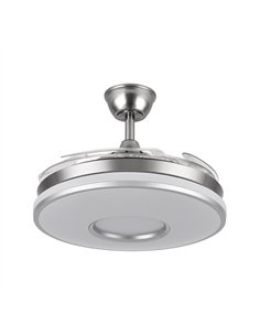 Ventilador Dani 59w 6980lm Niquel 4 Aspas Desplegables 6 Velocidades107d 3000-4000-6000k Remoto 2