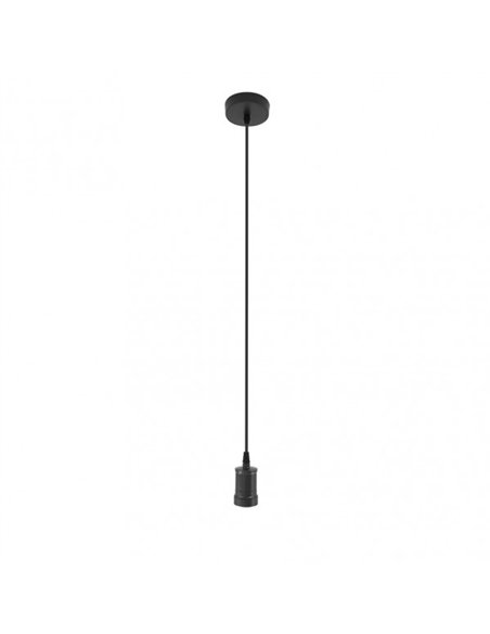 Arm.colgante Puja 1xe27 Negro Regx10x10 Cm