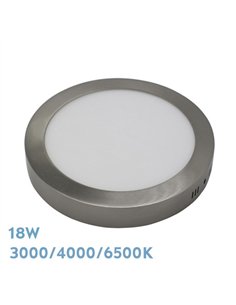 Downlight Superf.diorita 18w 3000k-4000k-6500k Niquel 1620lm 3