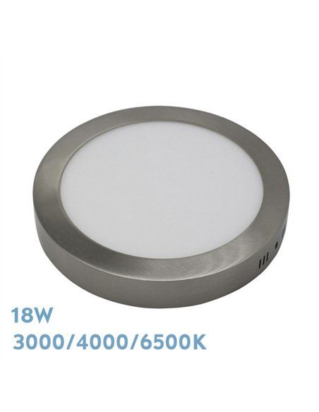 Downlight Superf.diorita 18w 3000k-4000k-6500k Niquel 1620lm 3