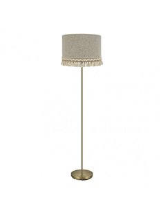 Pie Salon Vera 1xe27 Cuero/beis 163x40x40 Cm