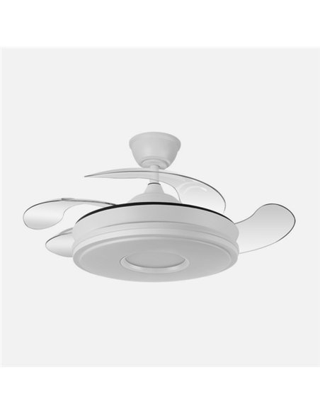 Ventilador Dc Dani 59w 6980lm Blanco 4aspas 6velocidades 91d 3000-4000-6000k Remot+reg.intensidad+memori+tempor