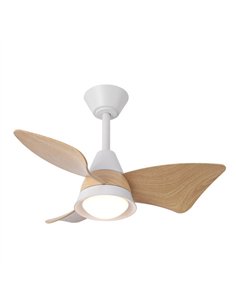 Ventilador Dc Jaguar 30w 3000lm Blanco/haya 96d 3aspas 6vel 3000-4500-6500k Remoto+reg.intensidad+memoria+temporizador 2