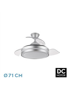 Ventilador Dc Esparta Peque 44w 5182lm Plata 72d 3asp 3000-4000-6000k Remoto+temporizador+memoria