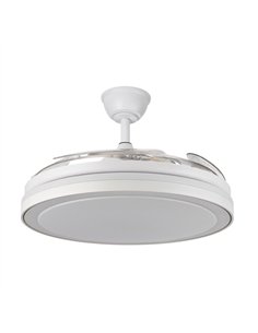 Ventilador Dc Esparta Maxi 80w 10255lm Blanco 132d 5asp 3000-4000-6000k Remoto+temporizador+memoria 2