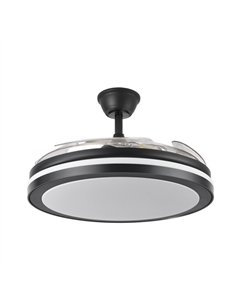 Ventilador Dc Esparta Maxi 80w 10255lm Negro 132d 5asp 3000-4000-6000k Remoto+temporizador+memoria 2