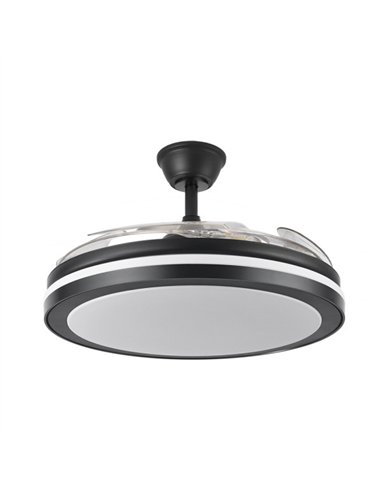 Ventilador Dc Esparta Maxi 80w 10255lm Negro 132d 5asp 3000-4000-6000k Remoto+temporizador+memoria