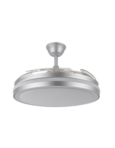 Ventilador Dc Esparta Maxi 80w 10255lm Plata 132d 5asp 3000-4000-6000k Remoto+temporizador+memoria