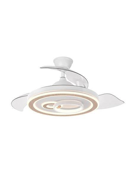 Ventilador Dc Sultan 68w Blanco/haya 3asp.107d 4960lm 3000-4500-6500k Reg.intensidad+remoto+memoria+temporizador