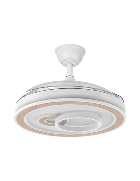 Ventilador Dc Sultan 68w Blanco/haya 3asp.107d 4960lm 3000-4500-6500k Reg.intensidad+remoto+memoria+temporizador