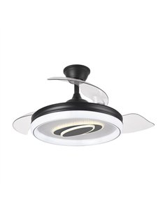 Ventilador Dc Maracana 57w Negro 3asp.107d 5980lm 3000-4500-6500k Reg.intensidad+remoto+memoria+temporizador 2