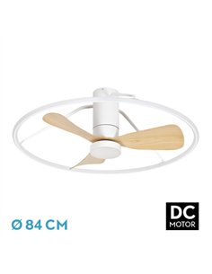 Ventilador Dc Oporto 56w Blan/haya 3asp.84d 5600lm 3000-4000-6500k 6vel Remot