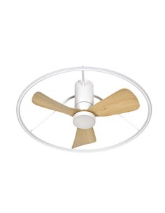 Ventilador Dc Oporto 56w Blan/haya 3asp.84d 5600lm 3000-4000-6500k 6vel Remot 2