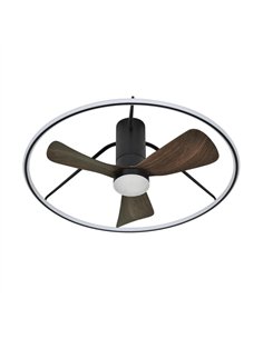 Ventilador Dc Oporto 56w Neg/marr 3asp.84d 5600lm 3000-4000-6000k 6vel Remot 2