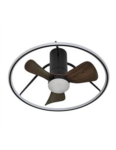 Ventilador Dc Oporto 46w Neg/marr 3asp.66d 4600lm 3000-4000-6000k 6vel Remot 2