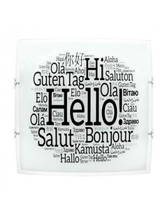 Plafón Saludo 2xe27 Blanco 30x30