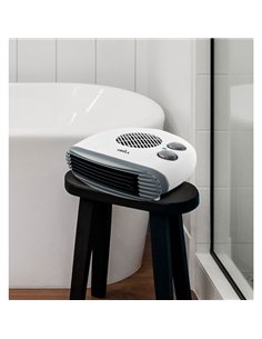 Termoventilador Elec.Toril 2000w Blanco Horizontal 2potencias 3funciones Termost.reg. 12x26x26 Cm 2