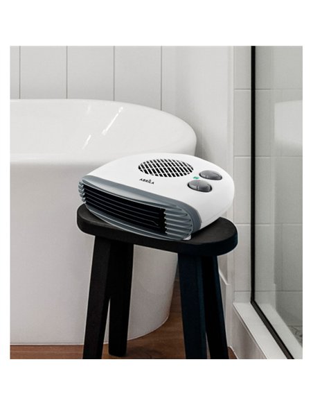 Termoventilador Elec.Toril 2000w Blanco Horizontal 2potencias 3funciones Termost.reg. 12x26x26 Cm