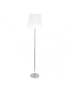 Pie Salon Maldivas 1xe27 Cromo/blanco 175x40x40 Cm