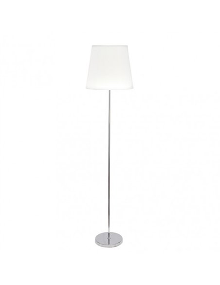 Pie Salon Maldivas 1xe27 Cromo/blanco 175x40x40 Cm