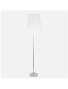 Pie Salon Maldivas 1xe27 Cromo/blanco 175x40x40 Cm 2