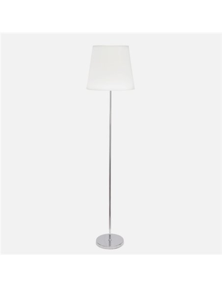 Pie Salon Maldivas 1xe27 Cromo/blanco 175x40x40 Cm