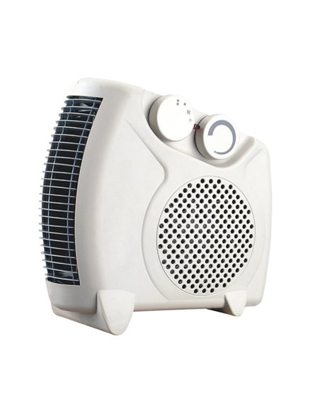 Termoventilador Elec.grato 2000w Blanco Vertical/horizontal 2potencias 3funciones Termostato Reg. Asa 26x12x26cm