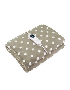 Manta Elect.Pinilla Lunares Marron/blanco 120w 160x120c M 3niveles