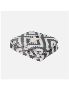 Manta Elect.Tejada Etnico Gris/blanco 120w 160x120cm 3 Niveles
