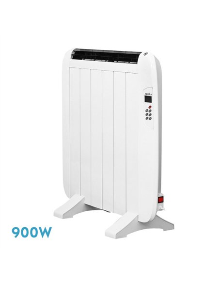 Emisor Termico Gaban 900w X En Aluminio Blanco Remoto Lcd Temporizador Mural/portatil 58