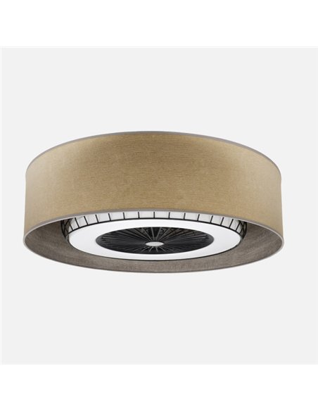 Ventilador DC Tania 72w Madera/madera Gris 5 Aspas 6 Velocidades 3col Remoto