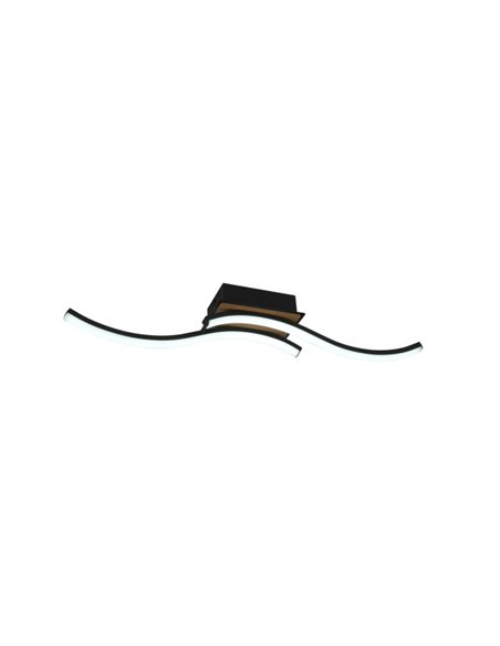 Plafon Murray 32w 3000-4000-6500k Negro/madera 3520lm C/remoto